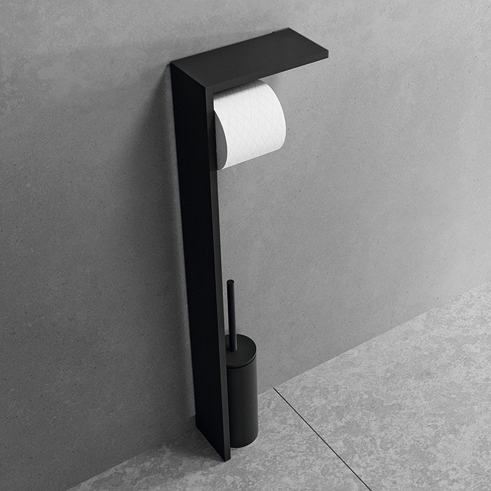 Стойка Novellini Kuadra R90AKFPRS-H черная матовая