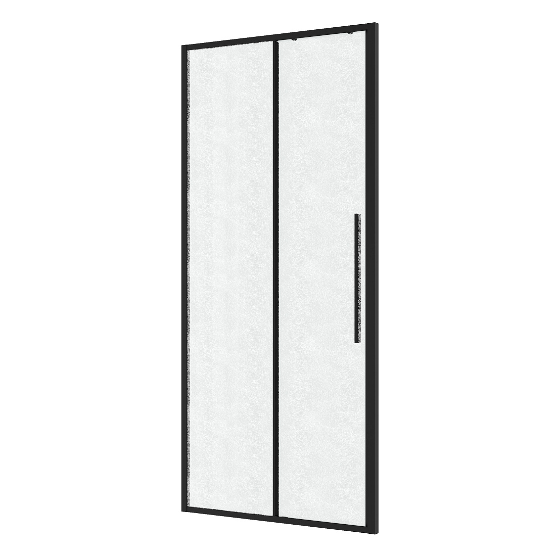 Душевая дверь в нишу Niagara Nova 100х195 см, профиль черный матовый, стекло шиншилла