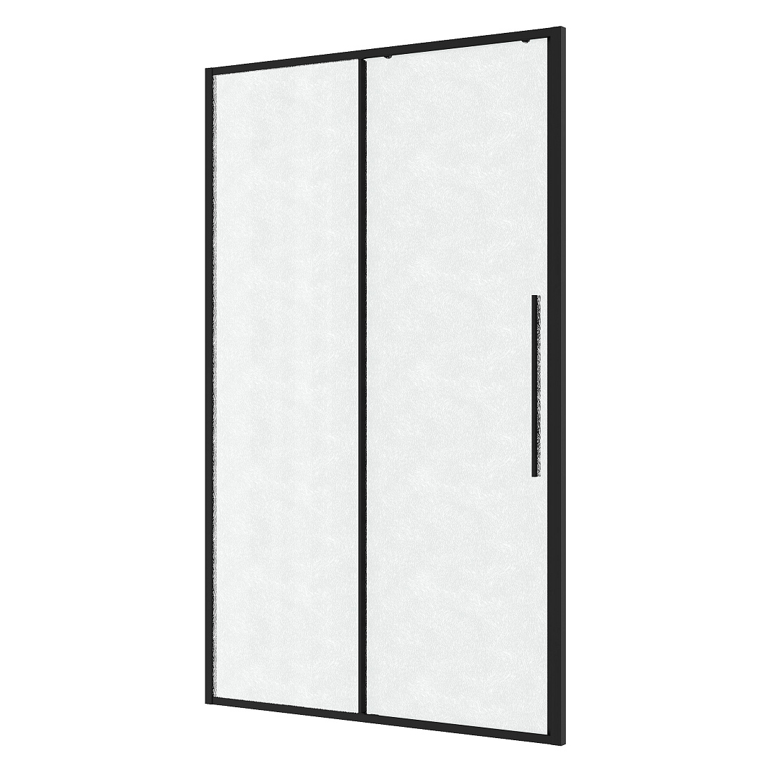 Душевая дверь в нишу Niagara Nova 130х195 см, профиль черный матовый, стекло шиншилла