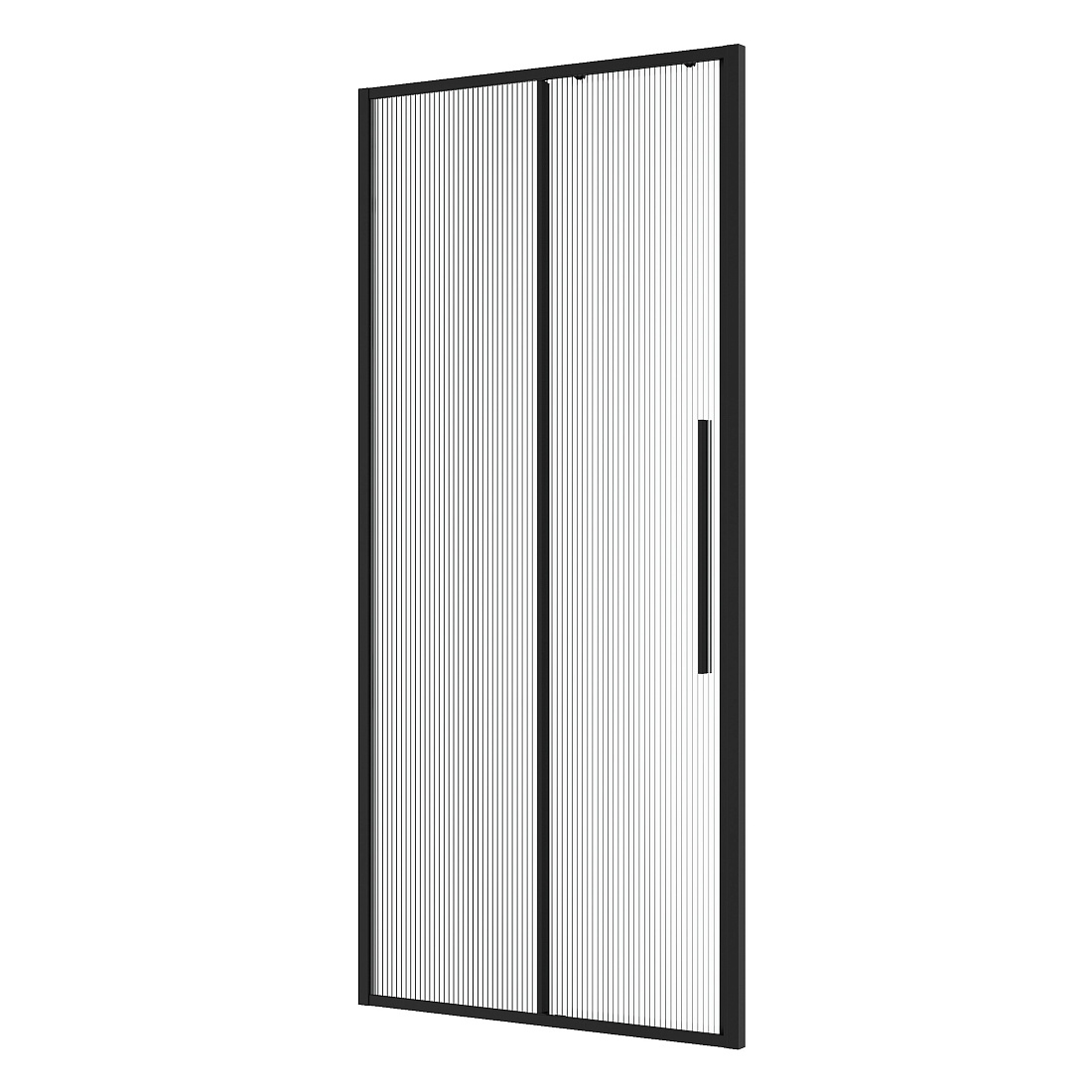 Душевая дверь в нишу Niagara Nova 100х195 см, профиль черный матовый, стекло рифленое