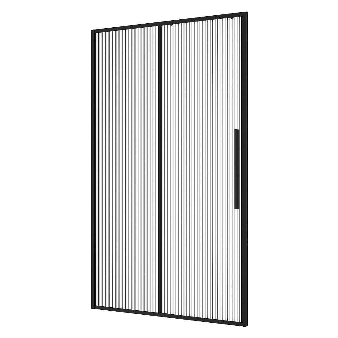 Душевая дверь в нишу Niagara Nova 120х195 см, профиль черный матовый, стекло рифленое