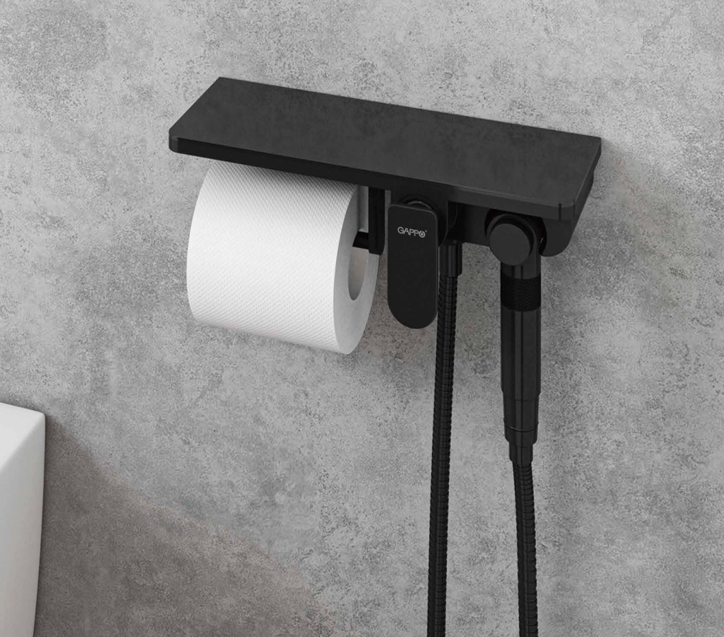 Гигиенический душ Gappo G7295-16 со смесителем, черный