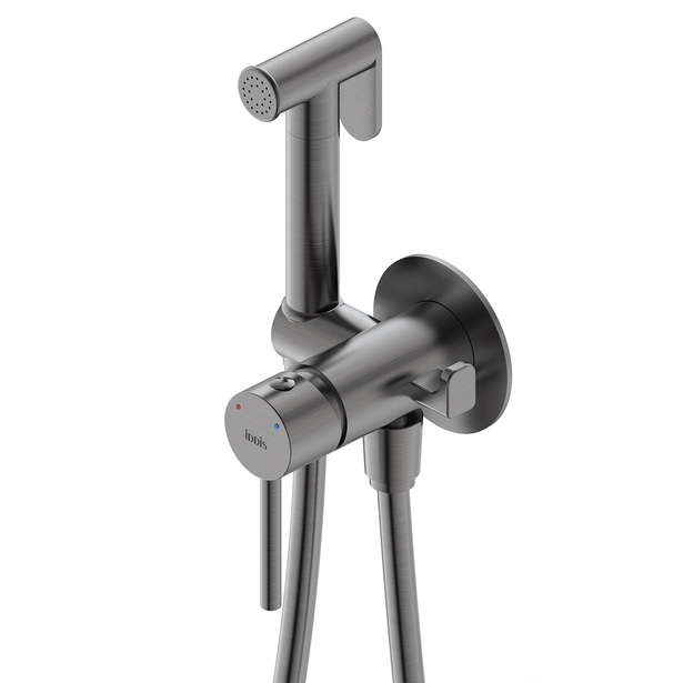Гигиенический душ Iddis Axes 005GMR0i08 со смесителем, графит матовый