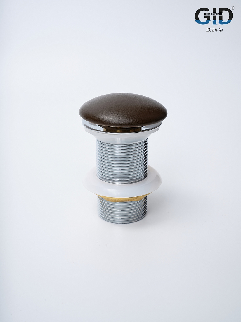 Донный клапан для раковины Gid Minucia Br100 без перелива, коричневый матовый