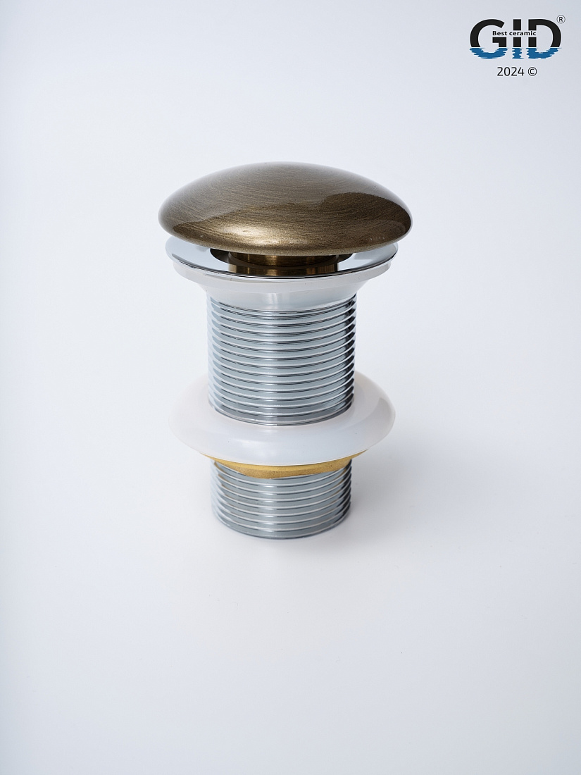 Донный клапан для раковины Gid Minucia Bzk100 без перелива, бронза