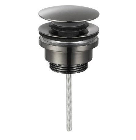 Донный клапан для раковины AQUAme AQM7003GM оружейная сталь