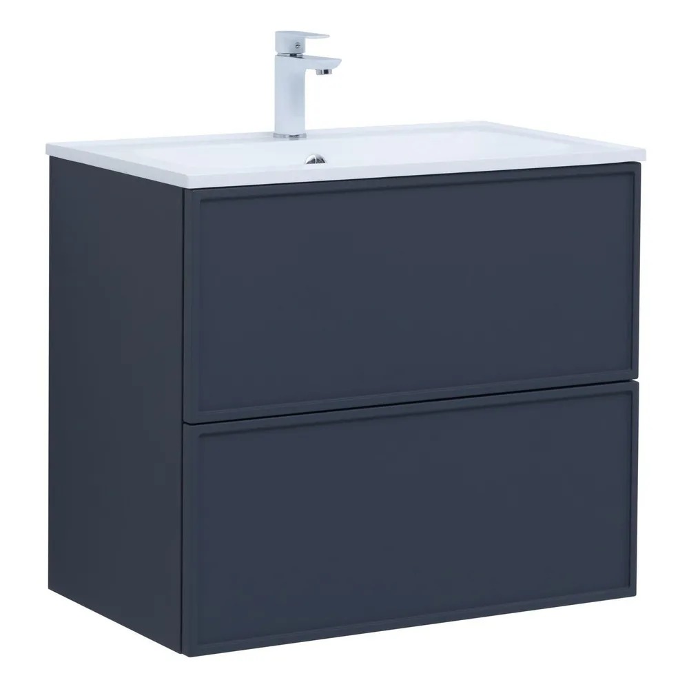 Тумба с раковиной Aquanet Арт 75 подвесная, маренго