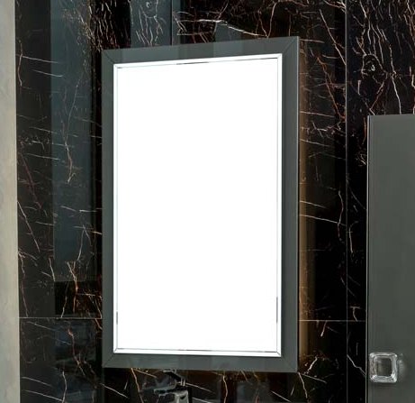 Зеркало Armadi Art Dolce 70х105 с подсветкой, графит глянцевый