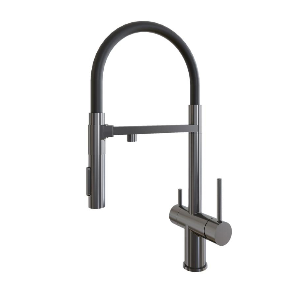 Смеситель для кухонной мойки Grandex Aqua Choice-S 9020153 графит