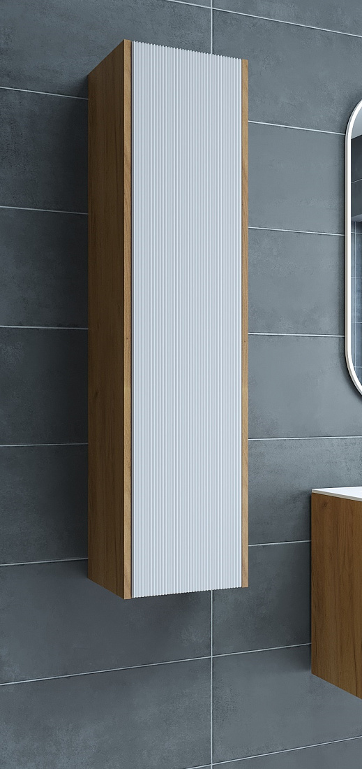 Шкаф-пенал Sanflor Диана подвесной, дуб канзас белый