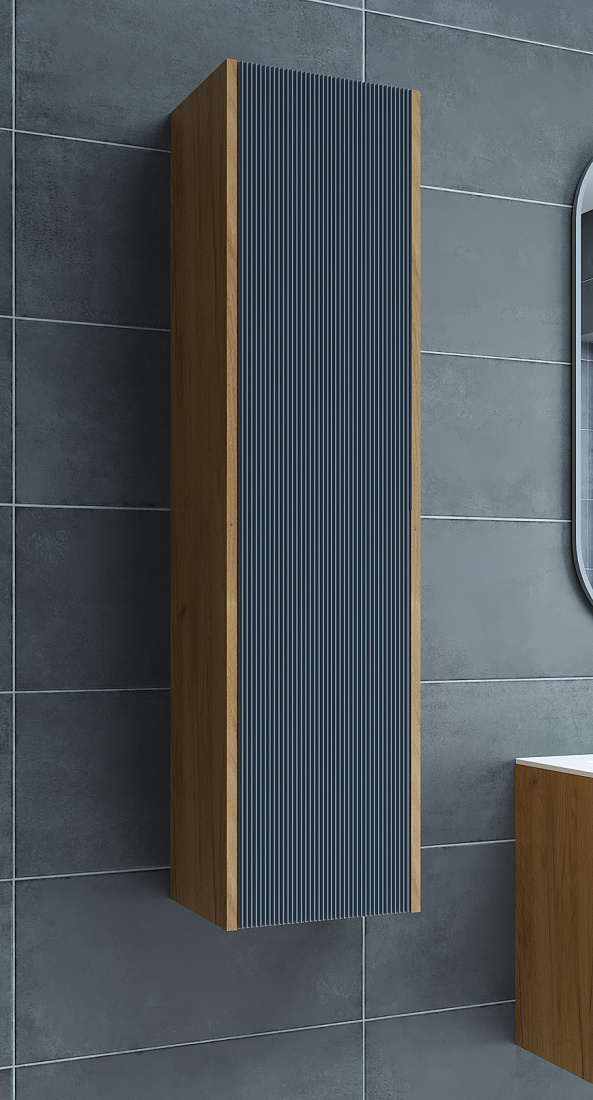 Шкаф-пенал Sanflor Диана подвесной, дуб канзас графит