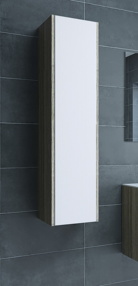 Шкаф-пенал Sanflor Диана подвесной, дуб шерман белый