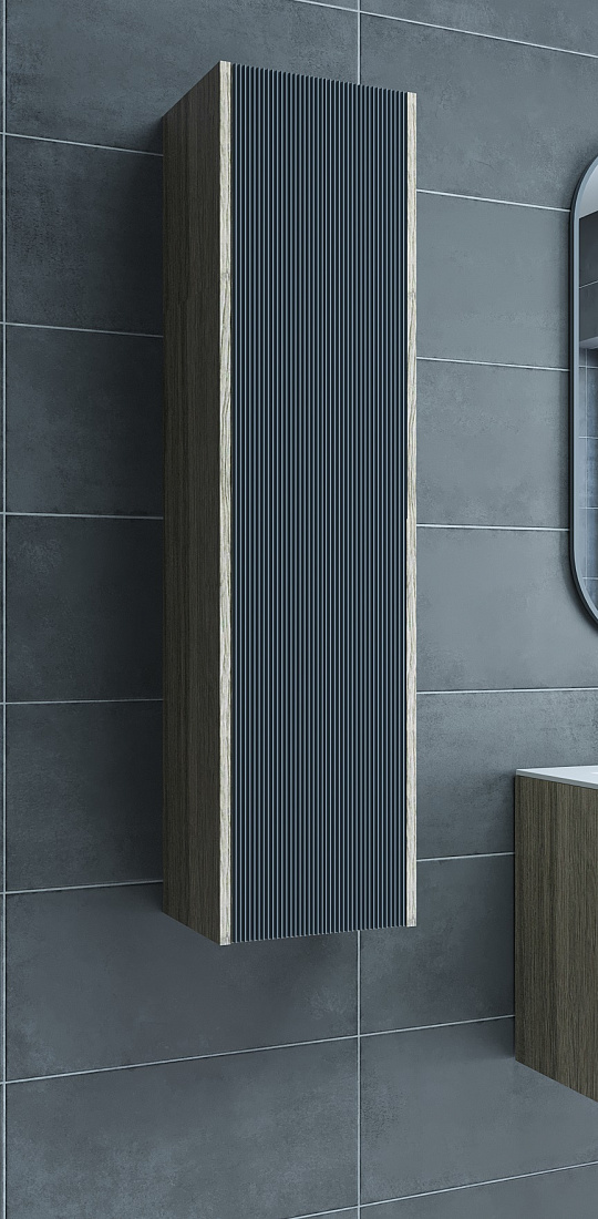 Шкаф-пенал Sanflor Диана подвесной, дуб шерман графит