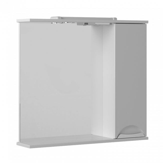 Зеркало-шкаф Briz Бриз шнз11-75 362 02-11075-00 02 БЕЛ с подсветкой, правый