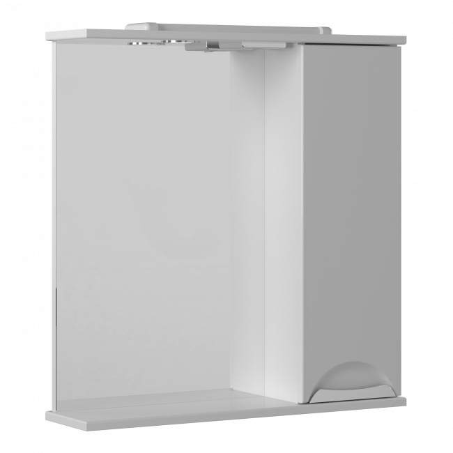 Зеркало-шкаф Briz Бриз шнз11-65 362 02-11065-00 02 БЕЛ с подсветкой, правый