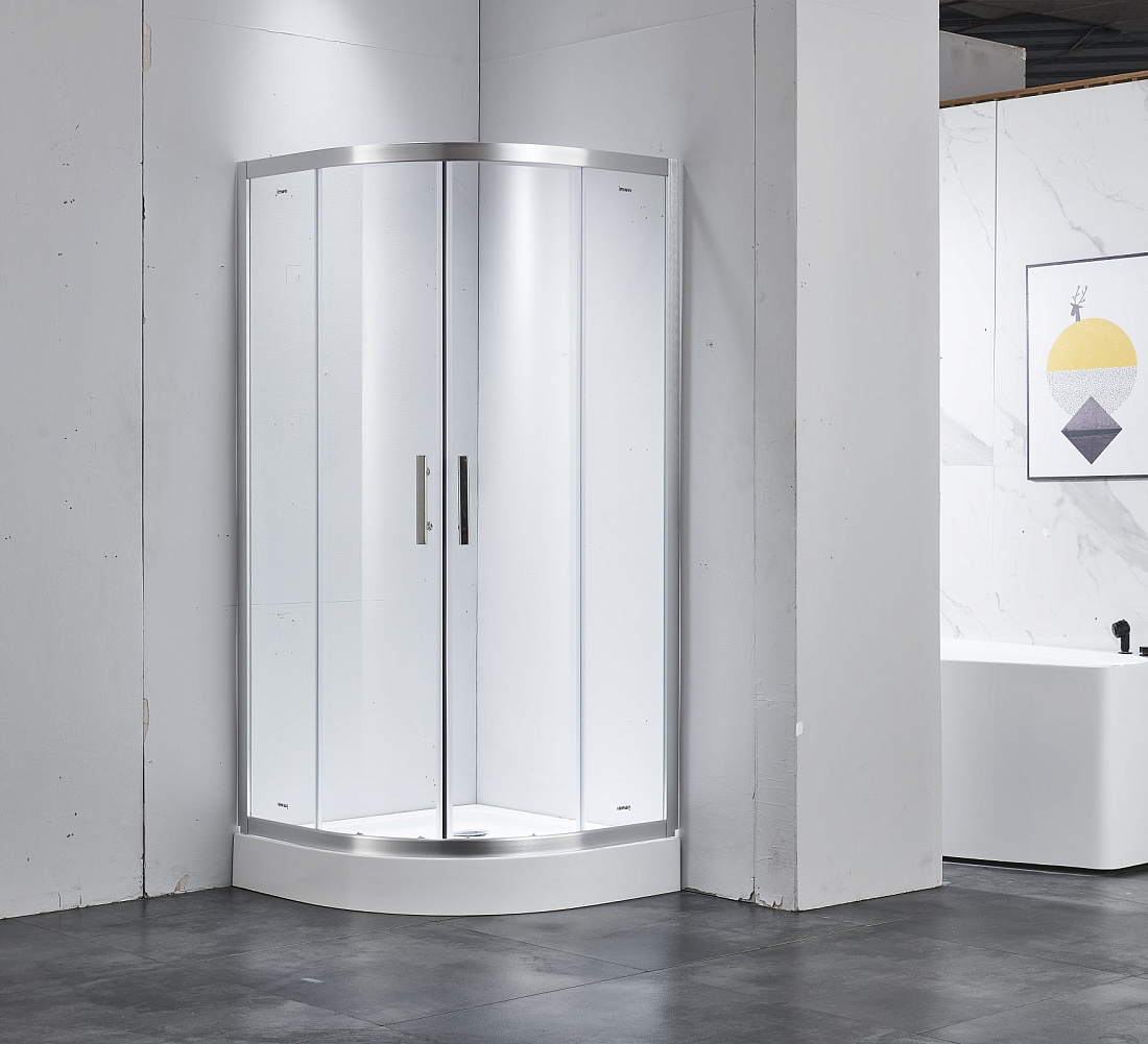 Душевой уголок Imwei YL-9001C 90х90 с поддоном, стекло прозрачное, профиль хром