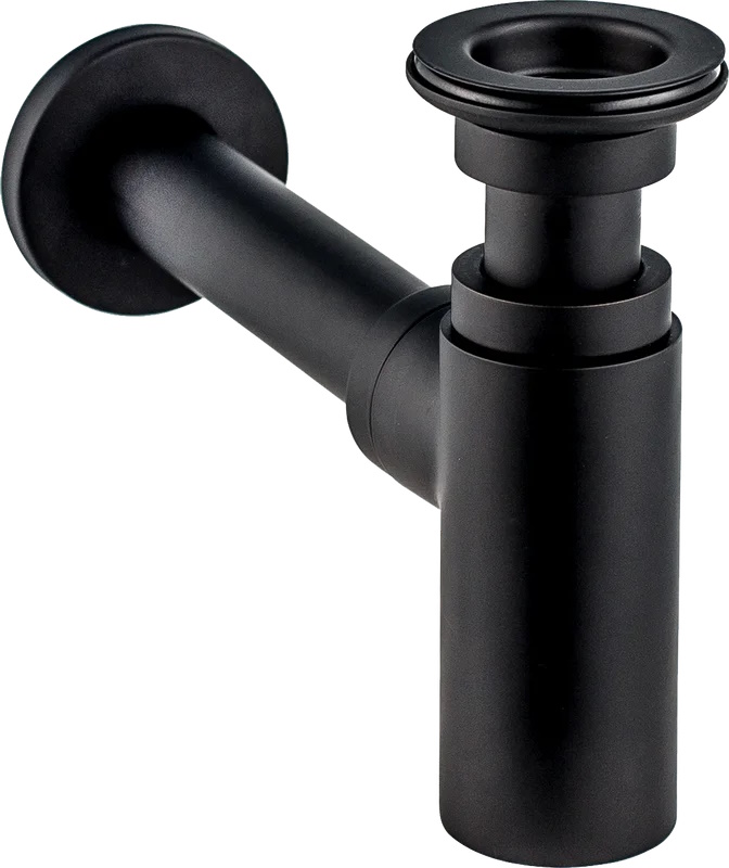 Сифон для раковины Wirquin Lineis 30987099 с выпуском 1/4 х 32 мм, черный матовый
