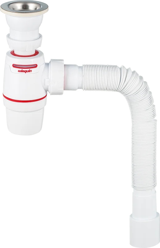 Сифон для мойки Wirquin Neo Air 30987083 с гофротрубой 800 мм