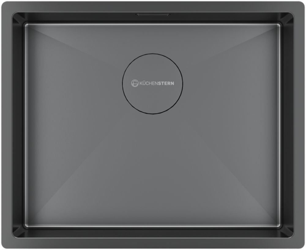 Мойка кухонная KuchenStern KRAFT 60 54х44 см, вороненая сталь PVD