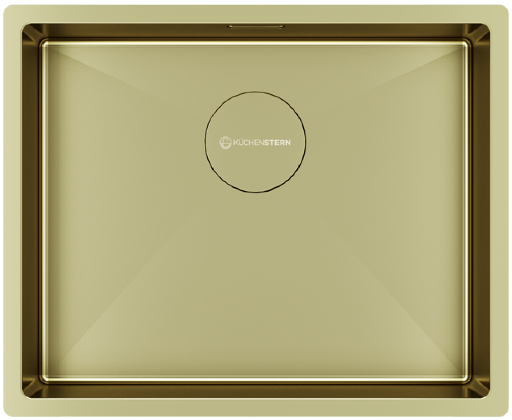Мойка кухонная KuchenStern KRAFT 60 54х44 см, золото PVD