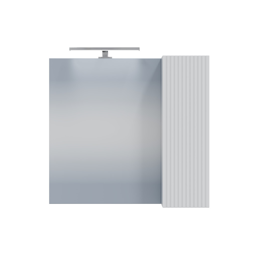 Зеркало-шкаф СанТа Альтаир 70 с подсветкой, белый глянец