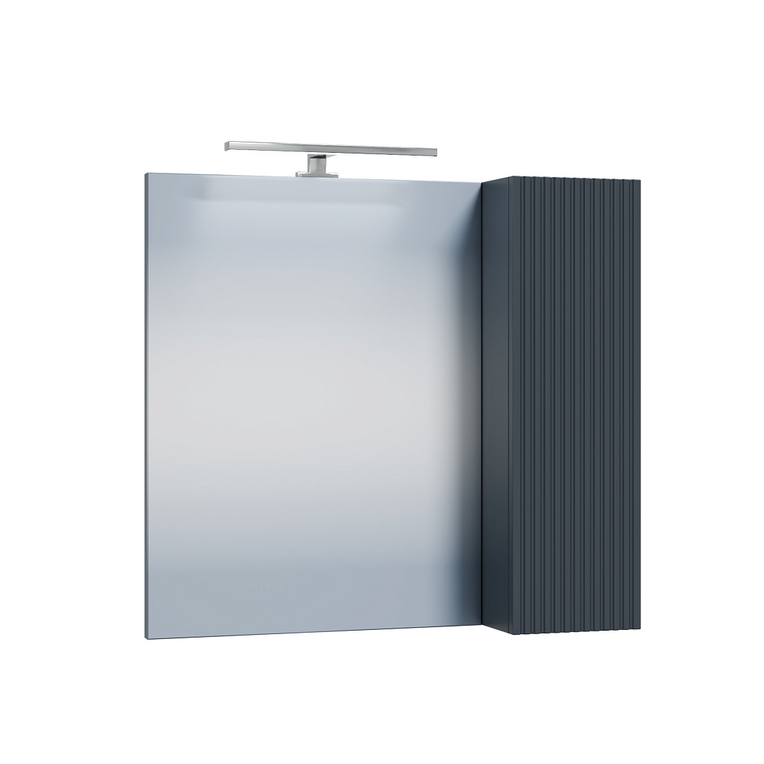 Зеркало-шкаф СанТа Альтаир 70 с подсветкой, графит матовый