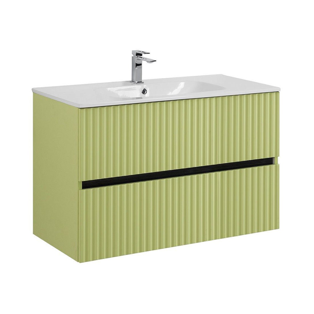 Тумба с раковиной Art&Max Torino 90 подвесная, 2 ящика, мята