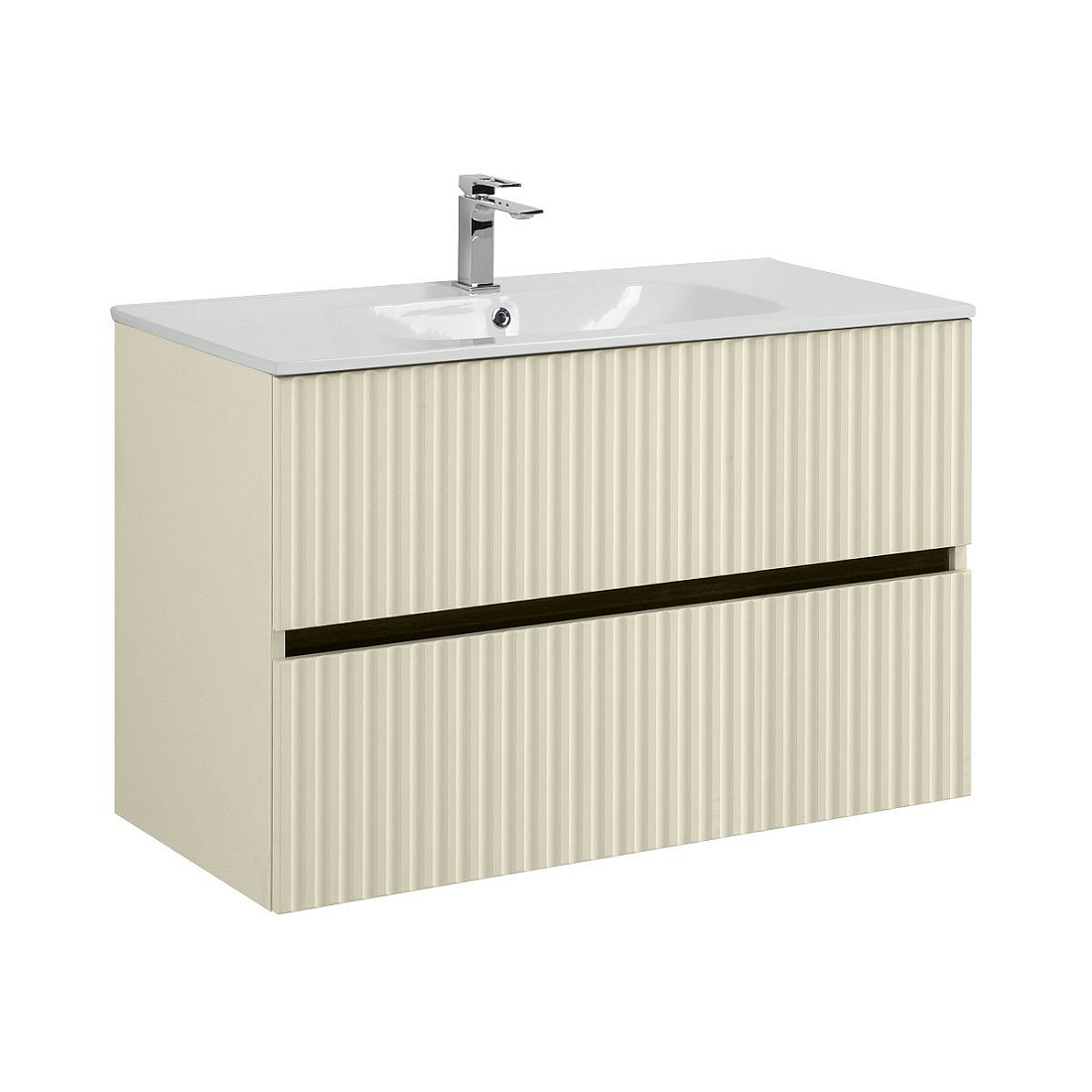 Тумба с раковиной Art&Max Torino 90 подвесная, 2 ящика, палом