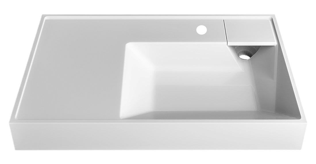 Раковина Madera Vega 80х50 над стиральной машиной, белый