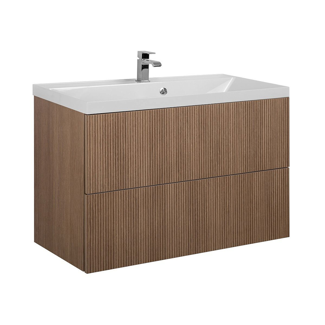 Тумба с раковиной Art&Max Verona-Push 90 подвесная, 2 ящика, Kadena Wood