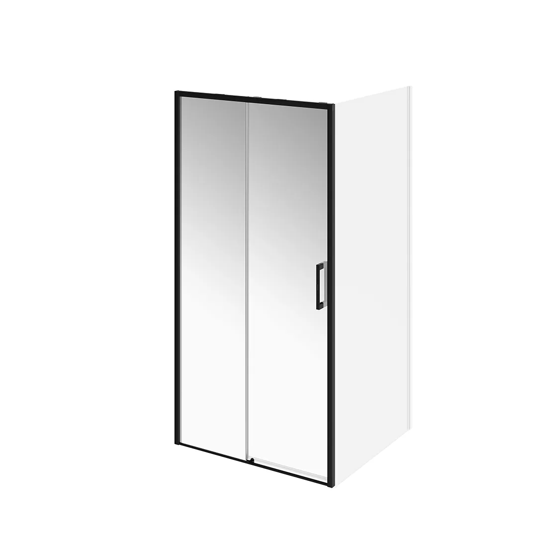 Душевая дверь в нишу Kerama Marazzi Lindo LN.100.SD.BLK.M 100х195 см, профиль черный матовый, стекло прозрачное
