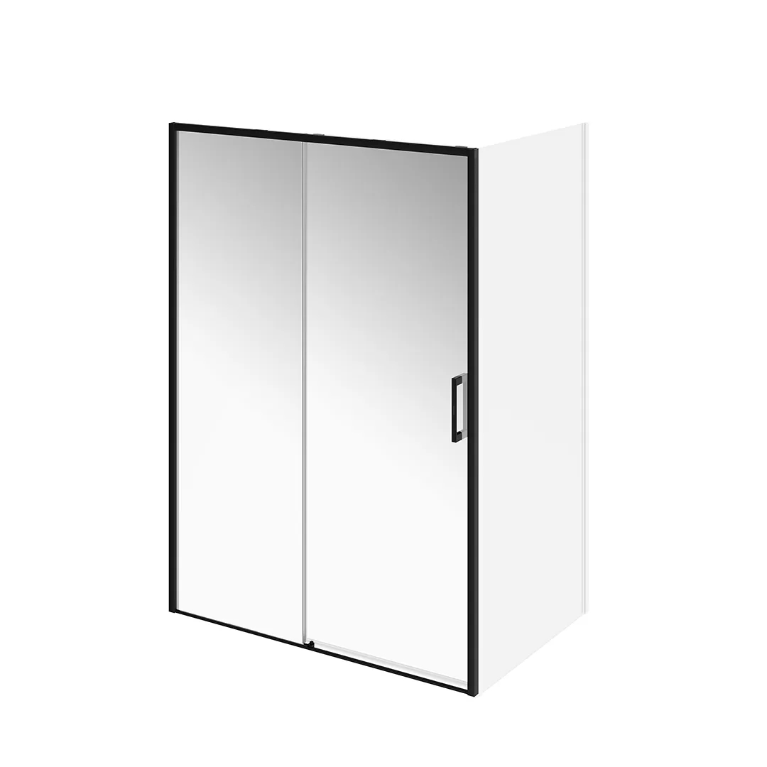 Душевая дверь в нишу Kerama Marazzi Lindo LN.140.SD.BLK.M 140х195 см, профиль черный матовый, стекло прозрачное