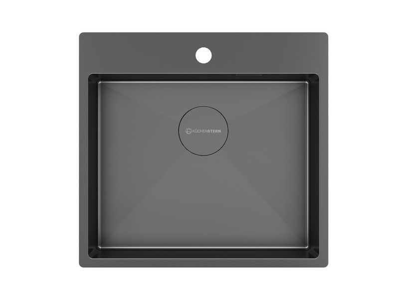 Мойка кухонная KuchenStern WERK 60 54х51 вороненая сталь