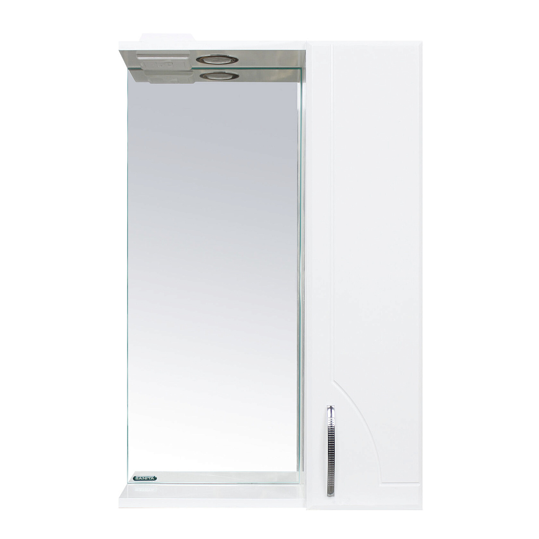 Зеркало-шкаф Sanita Идеал 50х70 с подсветкой, белый