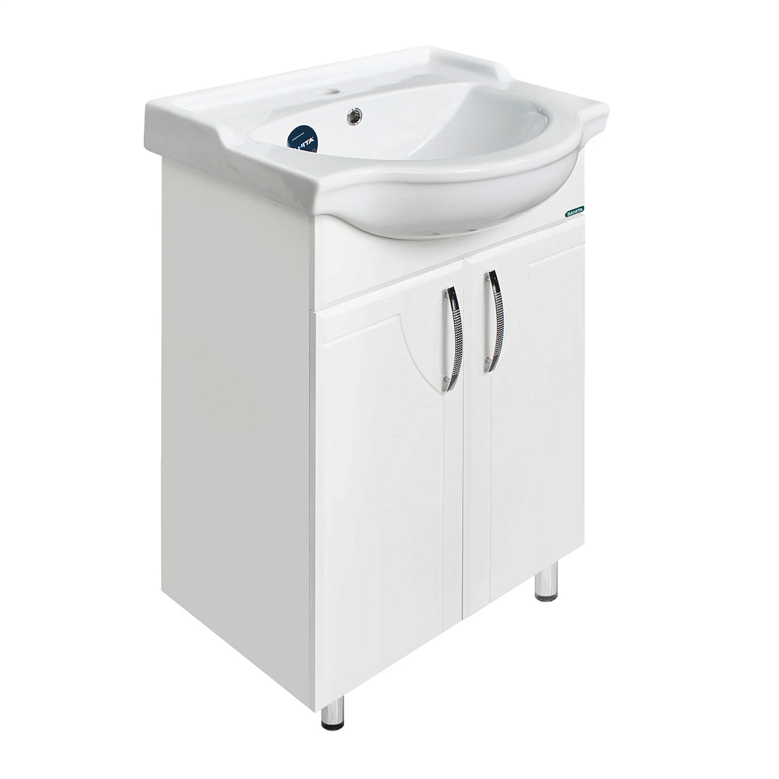 Тумба с раковиной Sanita Идеал 55 напольная, белый
