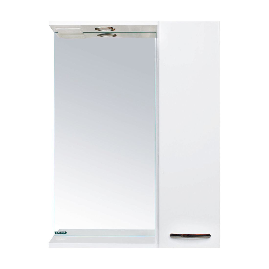 Зеркало-шкаф Sanita Лагуна 60х80 с подсветкой, белый