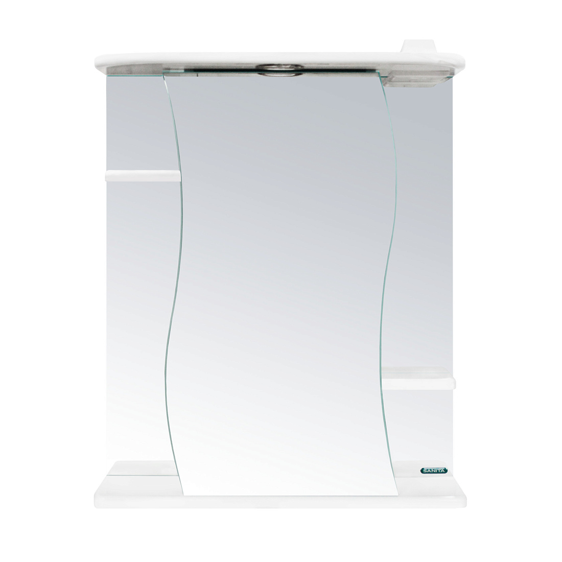 Зеркало-шкаф Sanita Лира 60х70 с подсветкой, белый