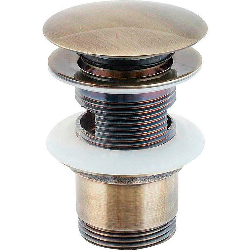 Донный клапан для раковины SantiLine SL-109 с переливом, бронза