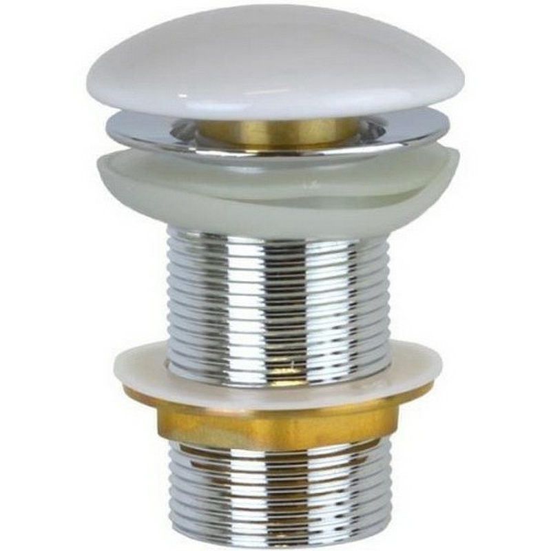 Донный клапан для раковины SantiLine SL-120 без перелива, белый матовый