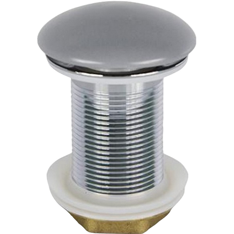 Донный клапан для раковины SantiLine SL-121 без перелива, серый матовый