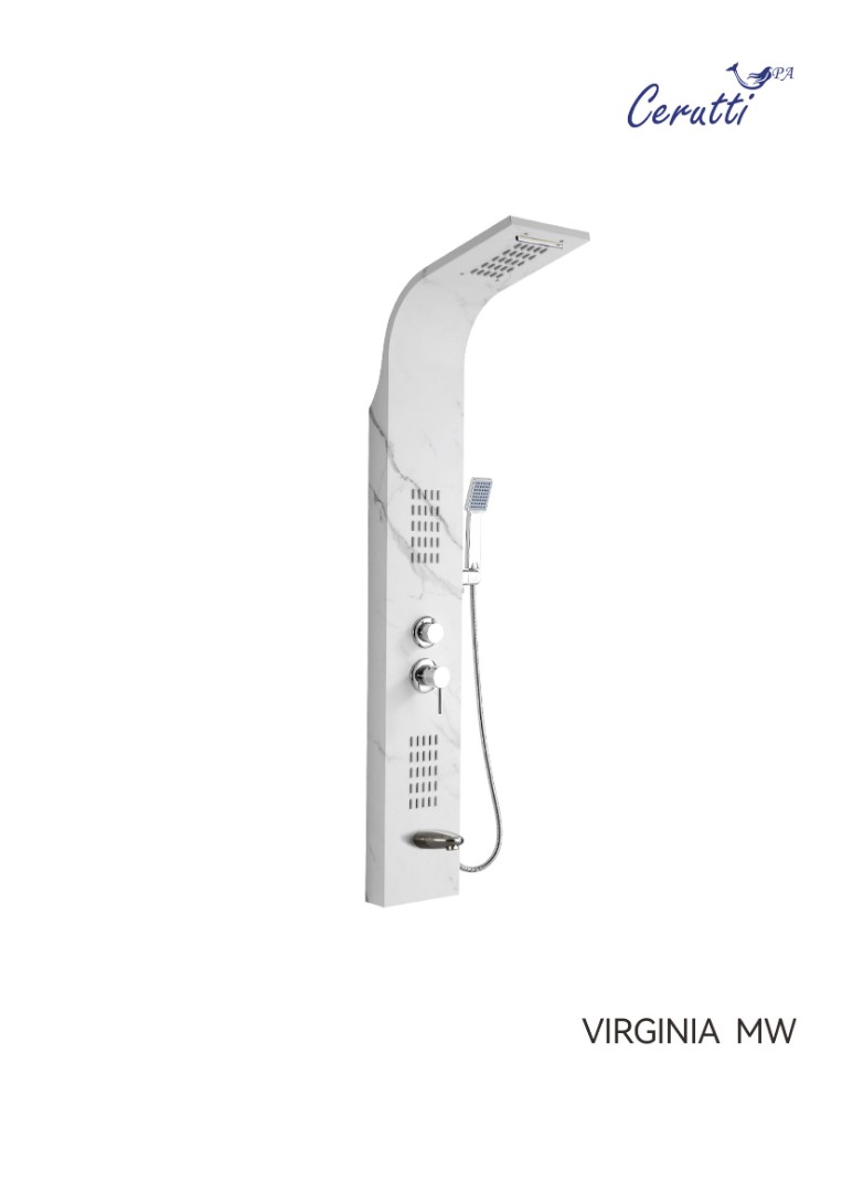 Душевая панель Ceruttispa VIRGINIA MW белый мрамор
