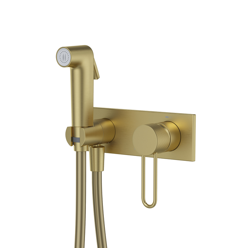 Гигиенический душ Iddis Duna DUNMGV0i08 со смесителем, встраиваемый, золото матовое