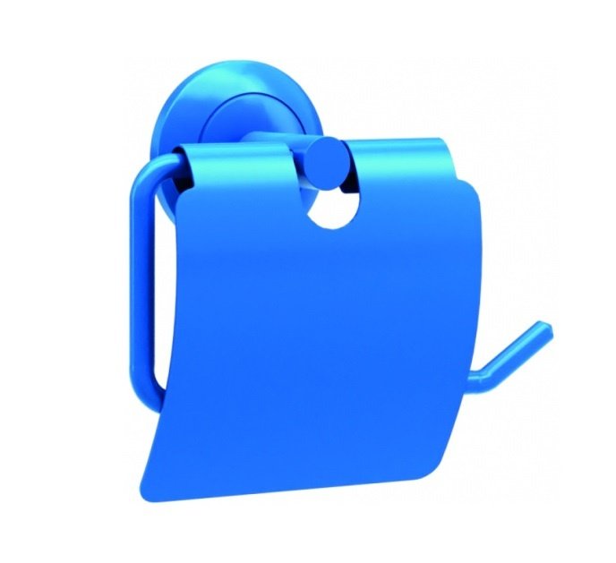 Держатель туалетной бумаги Creavit Ducky Royale BR20213B с крышкой, синий