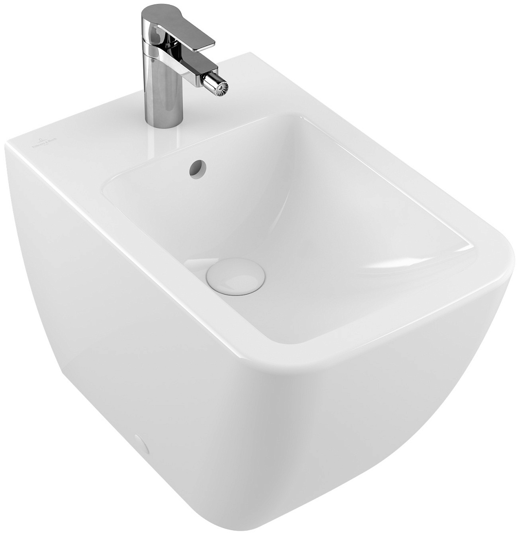 Биде напольное Villeroy & Boch Legato 546300R1 с отверстием под смеситель, альпийский белый
