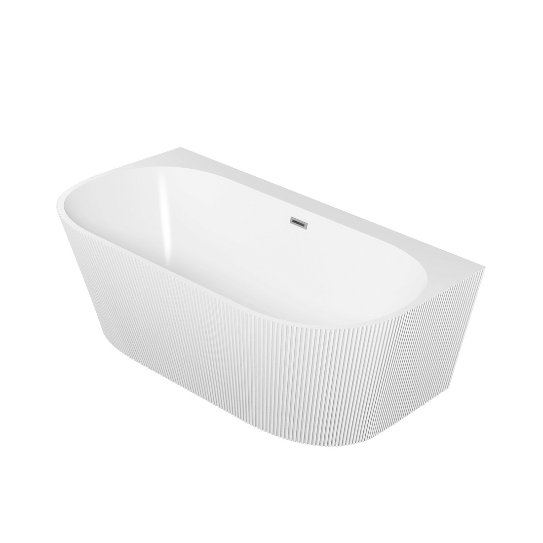 Акриловая ванна Grossman Cristal 170х80 пристенная, белый матовый