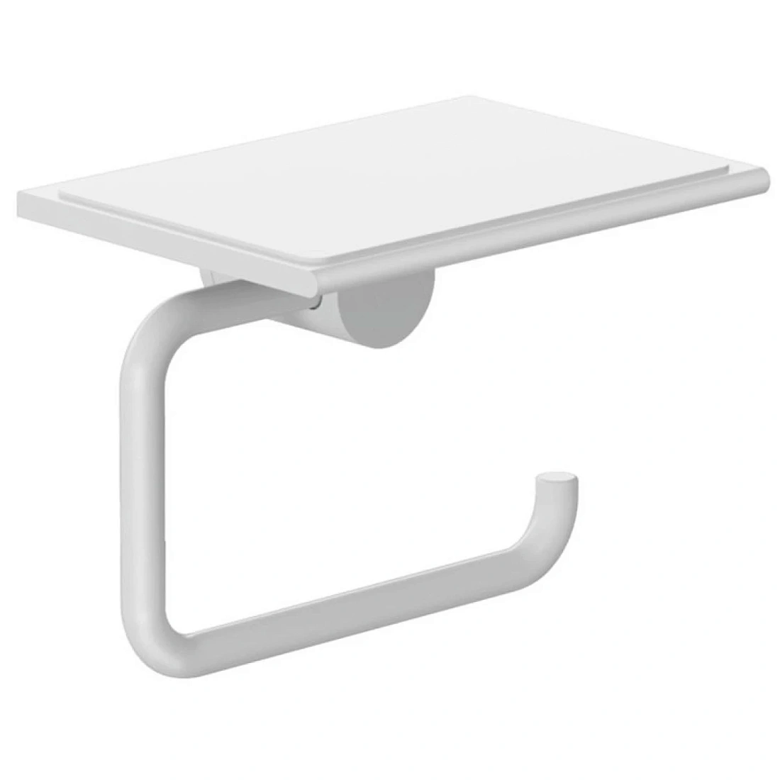 Держатель туалетной бумаги Kludi Vela R 5897153 с полкой для телефона, белый матовый