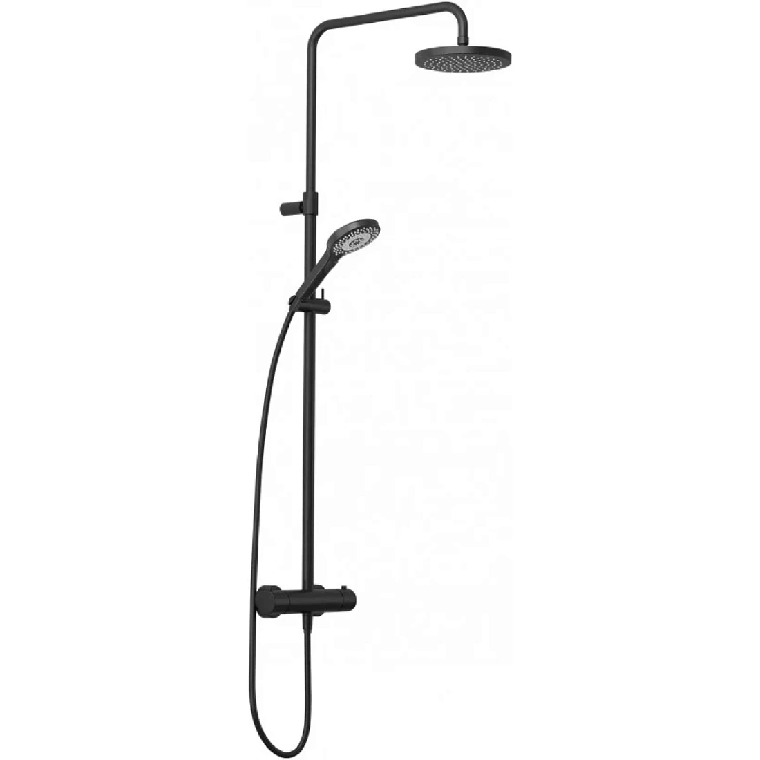 Душевая система Kludi Dive S 6907939-00 200 мм, с термостатом, черный матовый