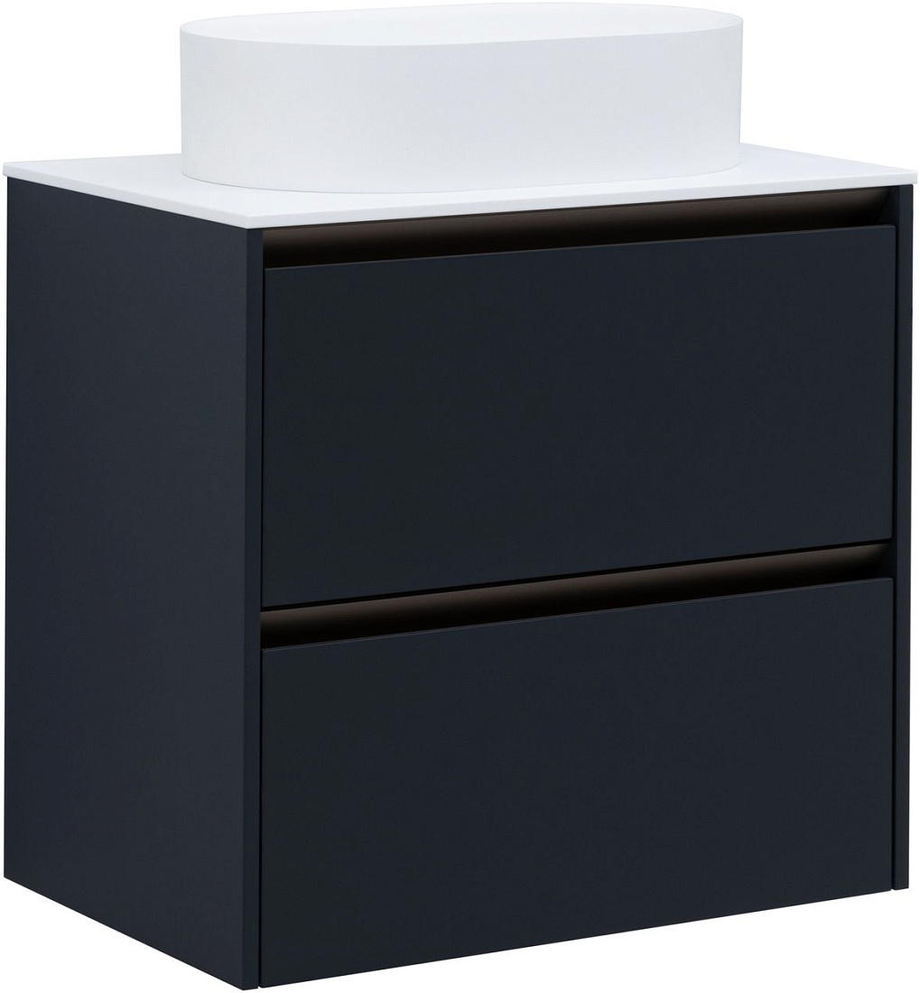 Тумба со столешницей Allen Brau Activity 70 подвесная, антрацит матовый/олива браш