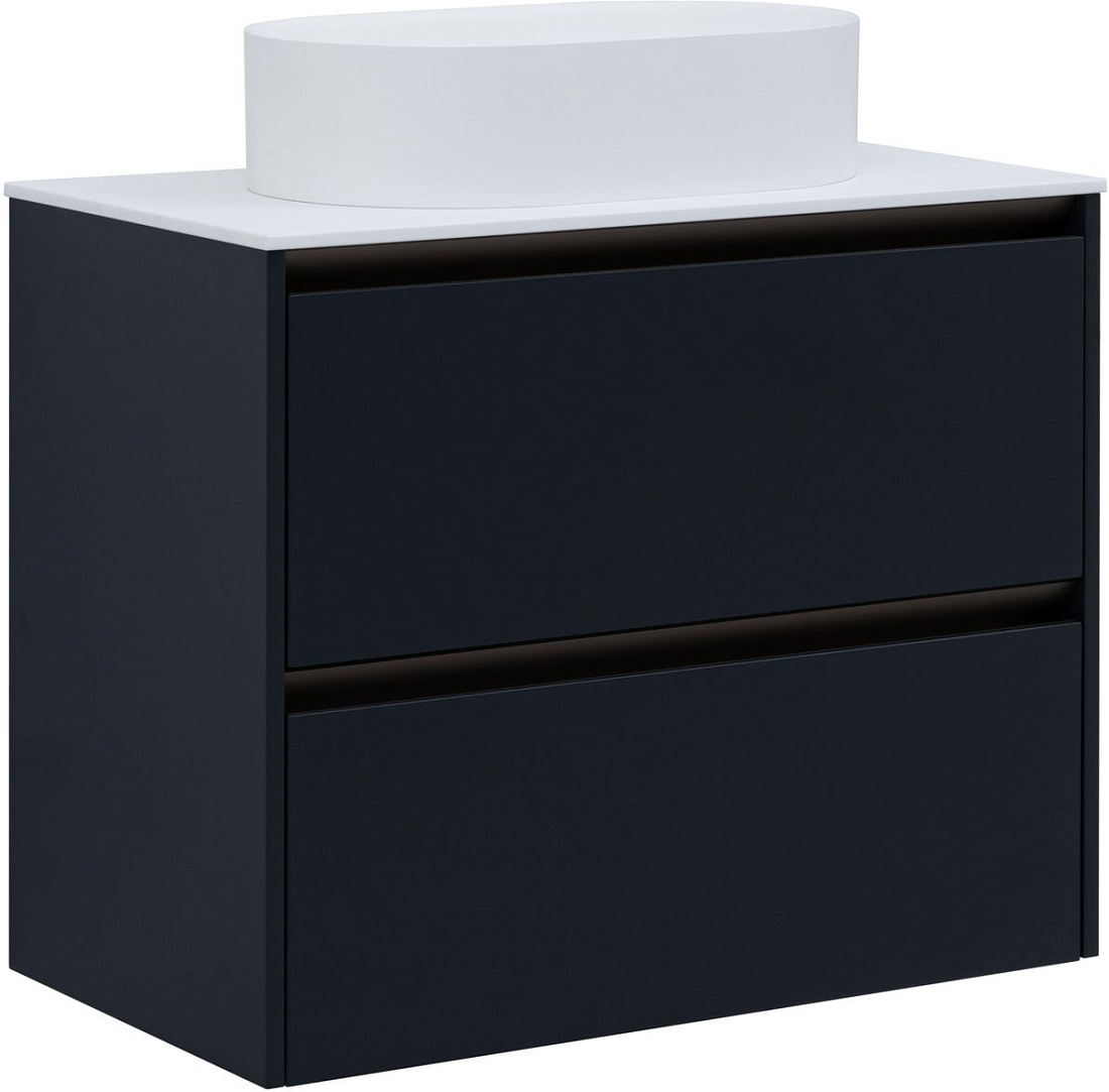 Тумба со столешницей Allen Brau Activity 80 подвесная, антрацит матовый/олива браш