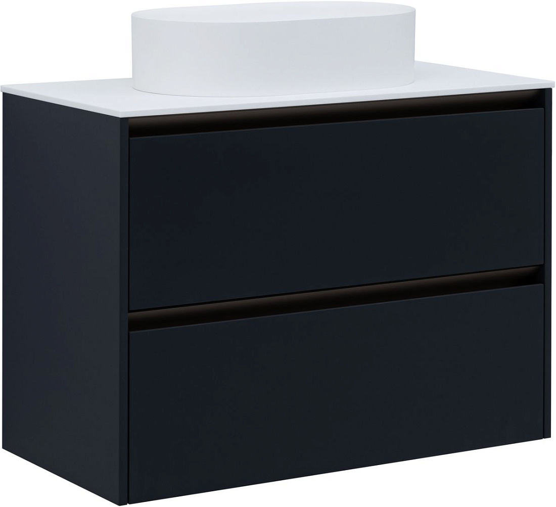 Тумба со столешницей Allen Brau Activity 90 подвесная, антрацит матовый/олива браш